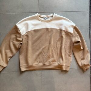 Magnolia botique Two-Tone Tan and Cream Sweatshirt